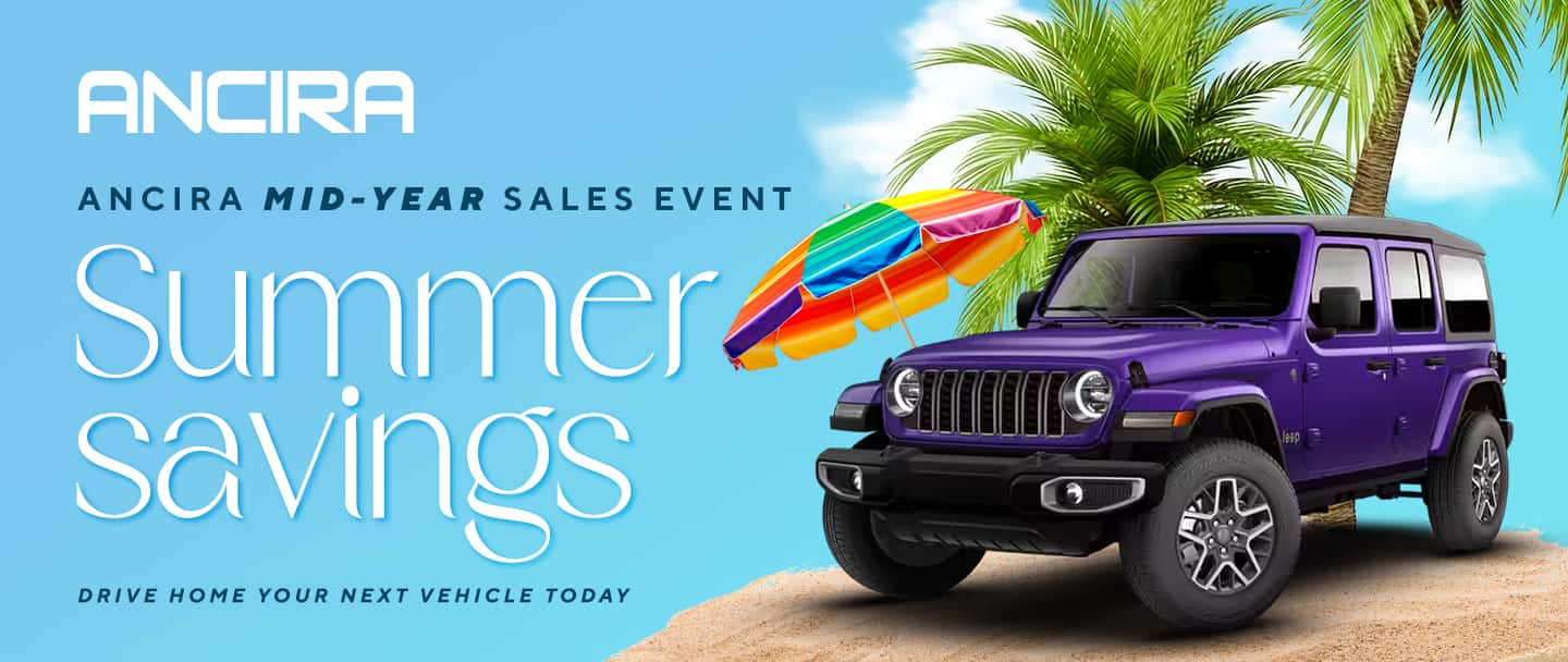 Promotional banner for the Ancira Mid-Year Sales Event featuring the text 