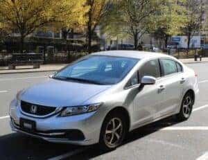 2015 Honda Civic outside in parking lot