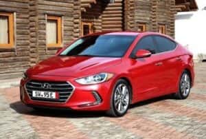 red hyundai elantra