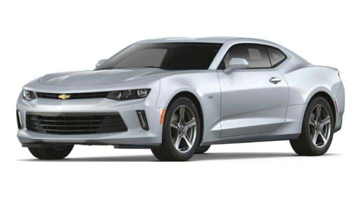 A silver 2018 Chevy Camaro 2LT is angled left.