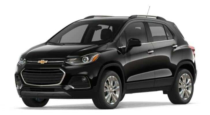 A black 2018 Chevy Trax 1LZ is angled left.