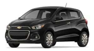 A black 2020 Chevy Spark 2LT is angled left.