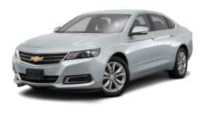 A silver 2018 used Chevrolet Impala is facing left.