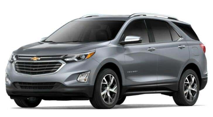 A silver 2021 Chevy Equinox 1LZ is angled left.
