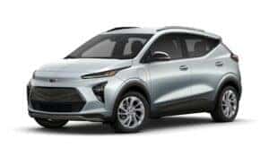 A silver 2022 Chevy Bolt EUV LT is angled left.