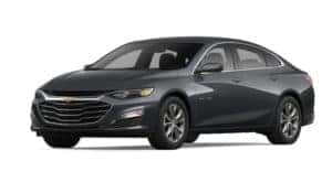 A grey 2022 Chevy Malibu is angled left.