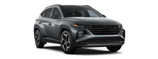 A grey 2022 Hyundai Tucson is angled right.