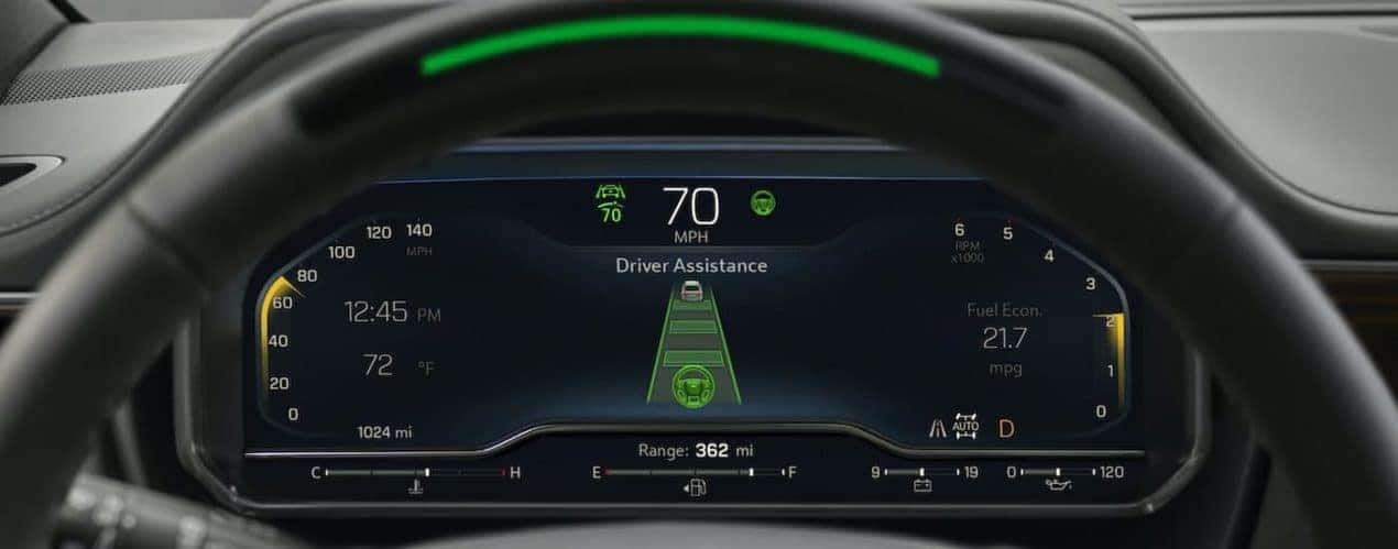 The dashboard of a 2023 Chevy Suburban is shown.