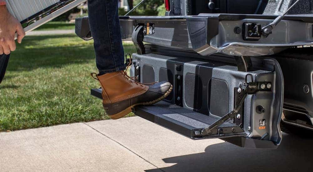 The Multi-Flex tailgate on a grey 2024 Chevy Silverado 1500.