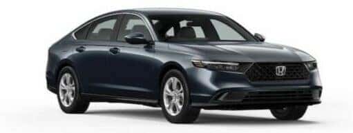 A blue 2024 Honda Accord is angled right.