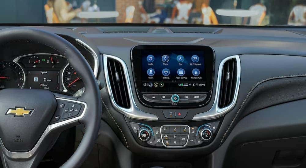 The black dash in a 2024 Chevy Equinox is shown.