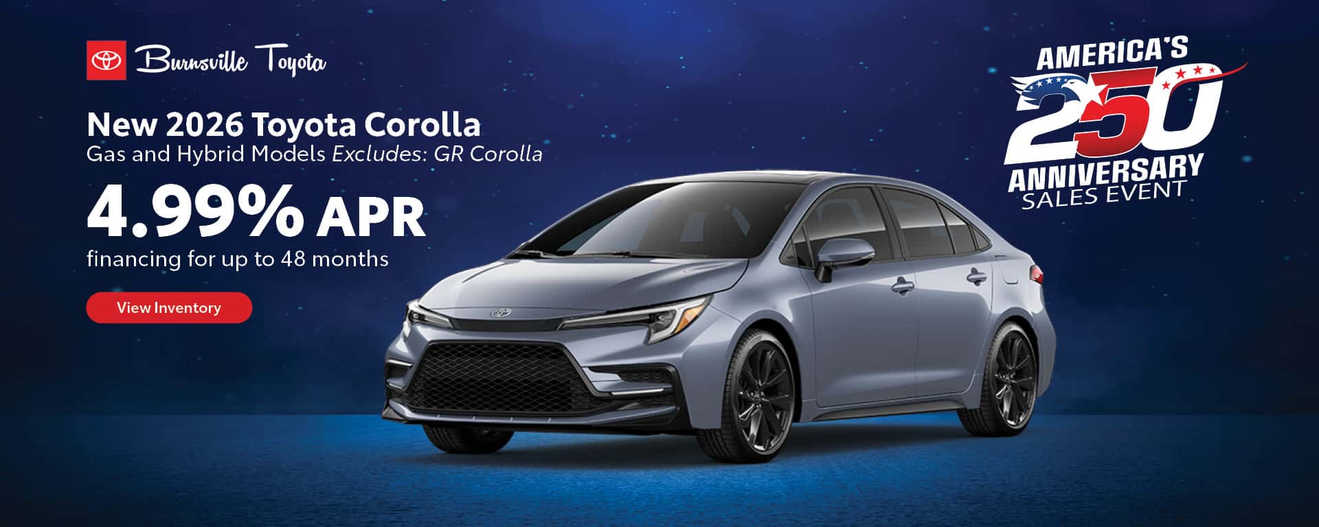 Save on a New 2026 Toyota Corolla