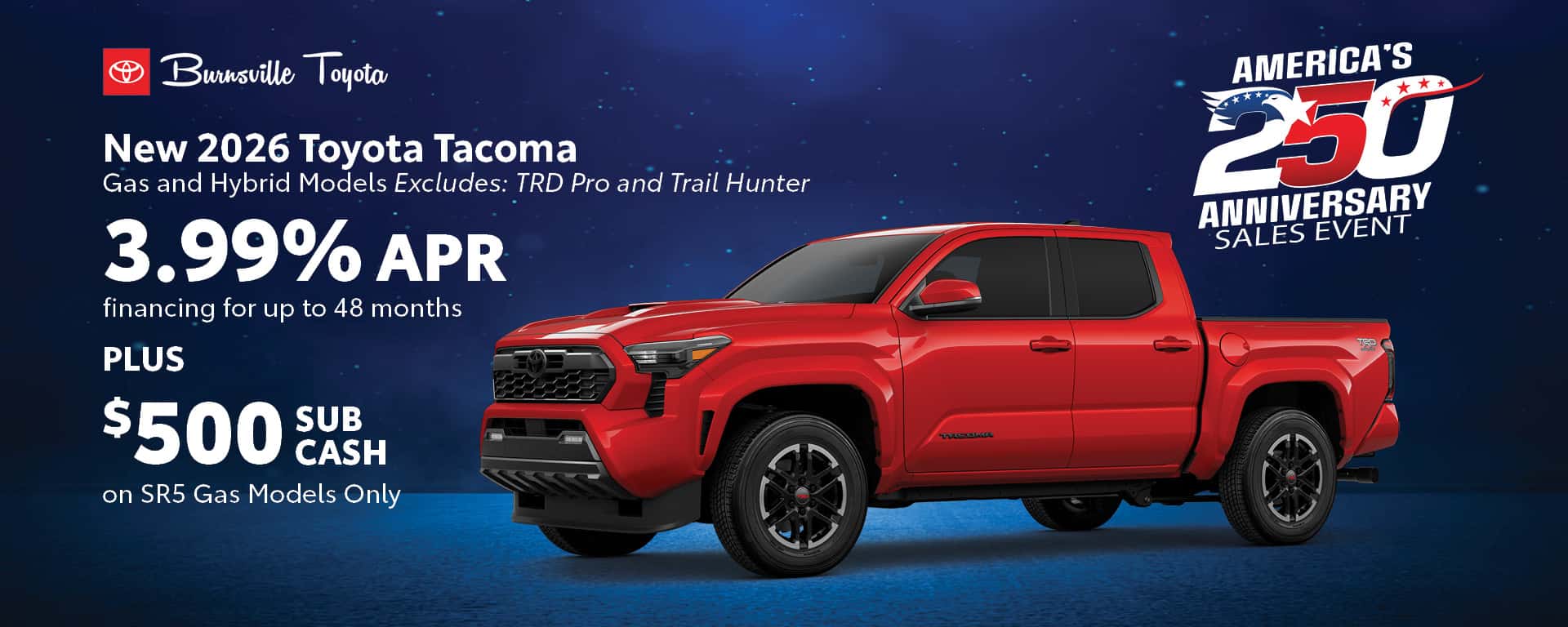 Save on a New 2026 Toyota Tacoma