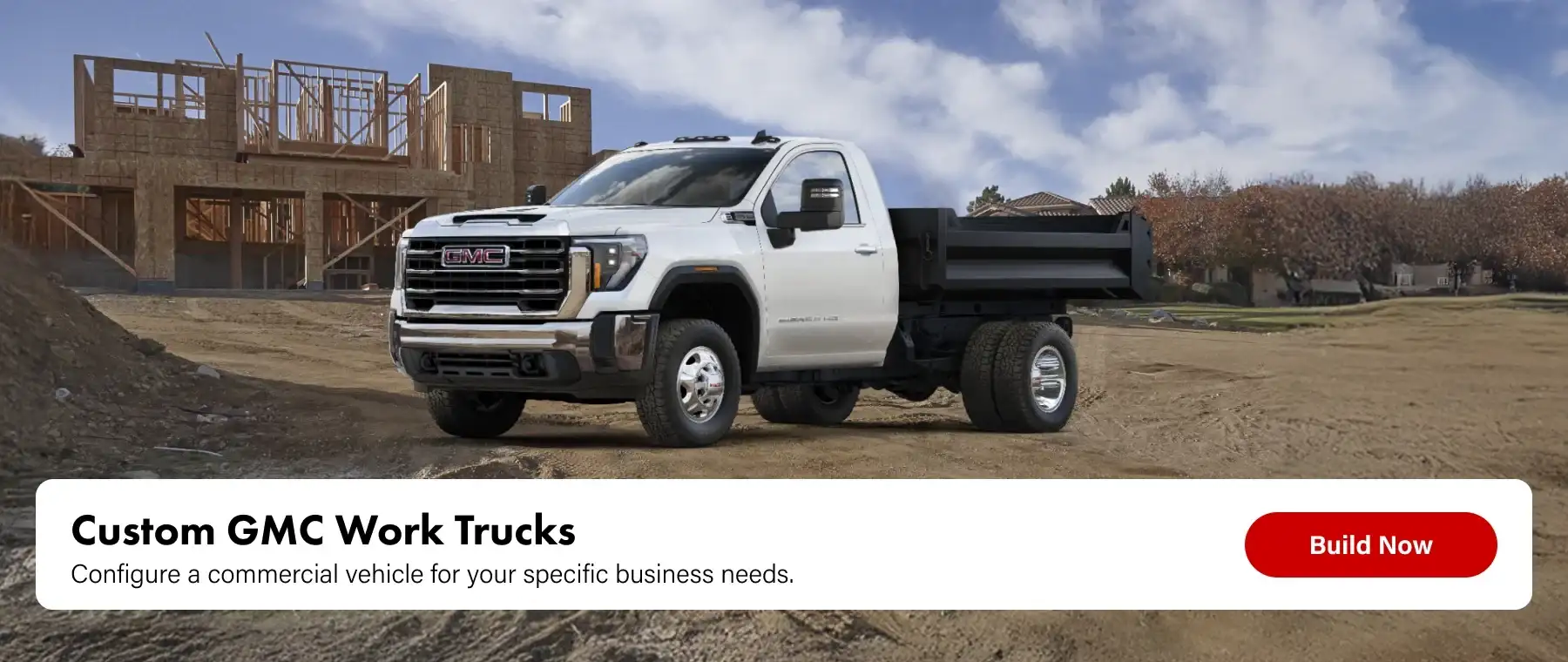 Custom GMC work truck in a construction site