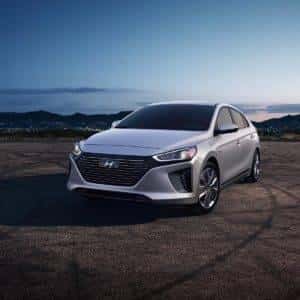 Hyundai Ioniq on a track