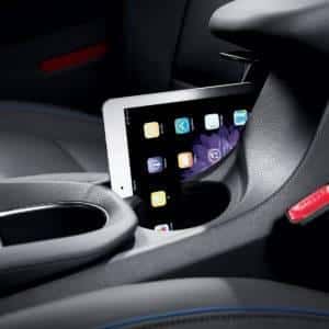 Hyundai Ioniq with a phone in the center console 