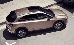 Hyundai Kona sensing a car in its blind spot