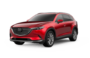 2021 Mazda CX-9 Grand Touring in the color Soul Red Crystal.
