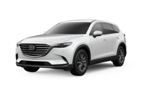 2021 Mazda CX-9 Touring in the color Snowflake White Pearl