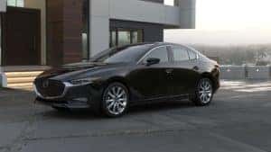 2022 Mazda 3 Sedan Jet Black Mica exterior color