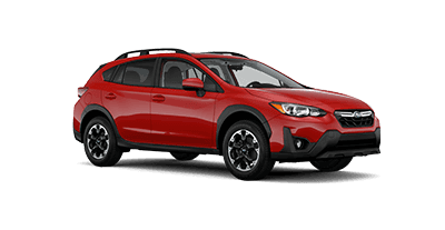 2021 Subaru Crosstrek Limited in the color Pure Red