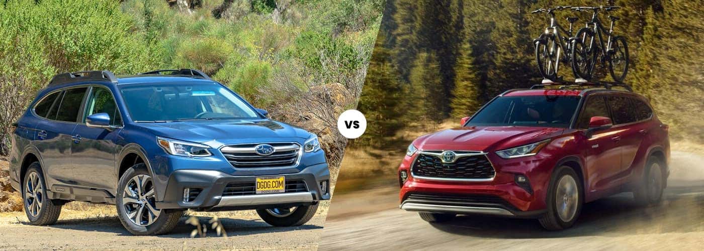 2022 Subaru Outback vs. 2021 Toyota Highlander Comparison Capitol