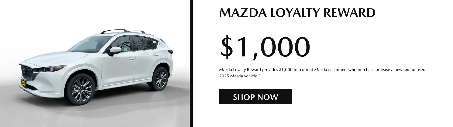 Mazda Loyalty Reward, Shop Now