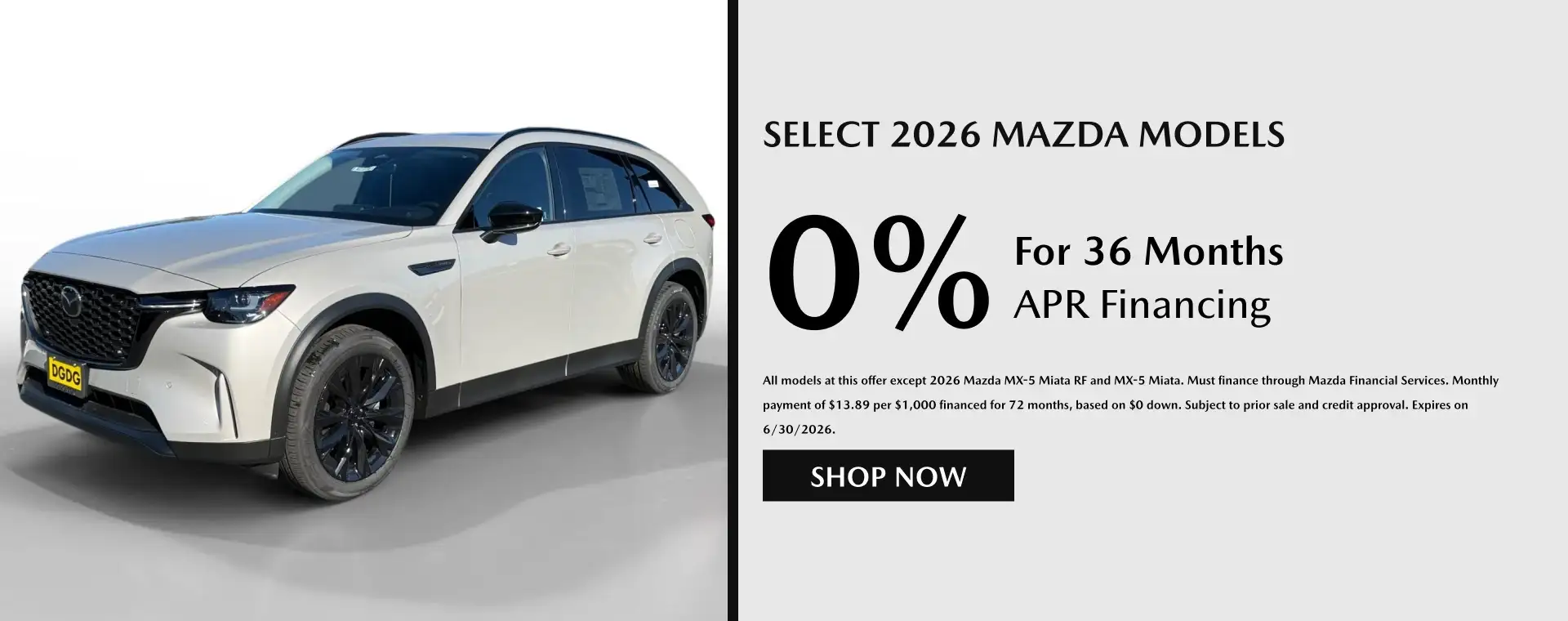Mazda finance offer