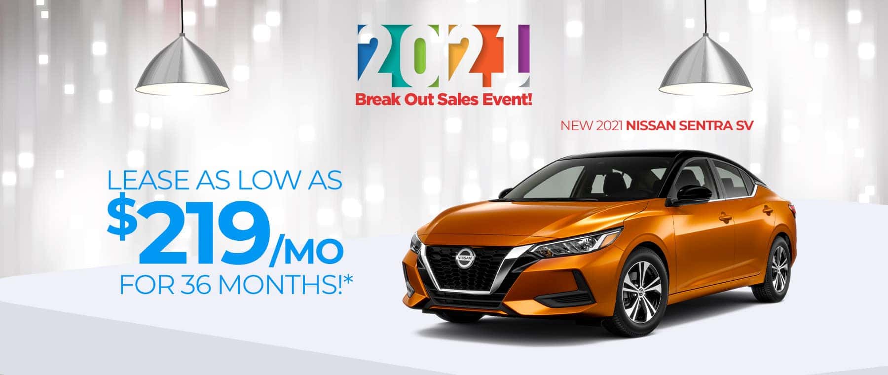 Special lease offer on a new 2021 Nissan Sentra near near New Albany, Indiana