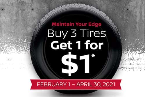 Maintain your edge, Buy 3 Tires get 1 for $1