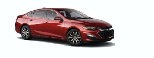 2022 Chevy Malibu is angled right.