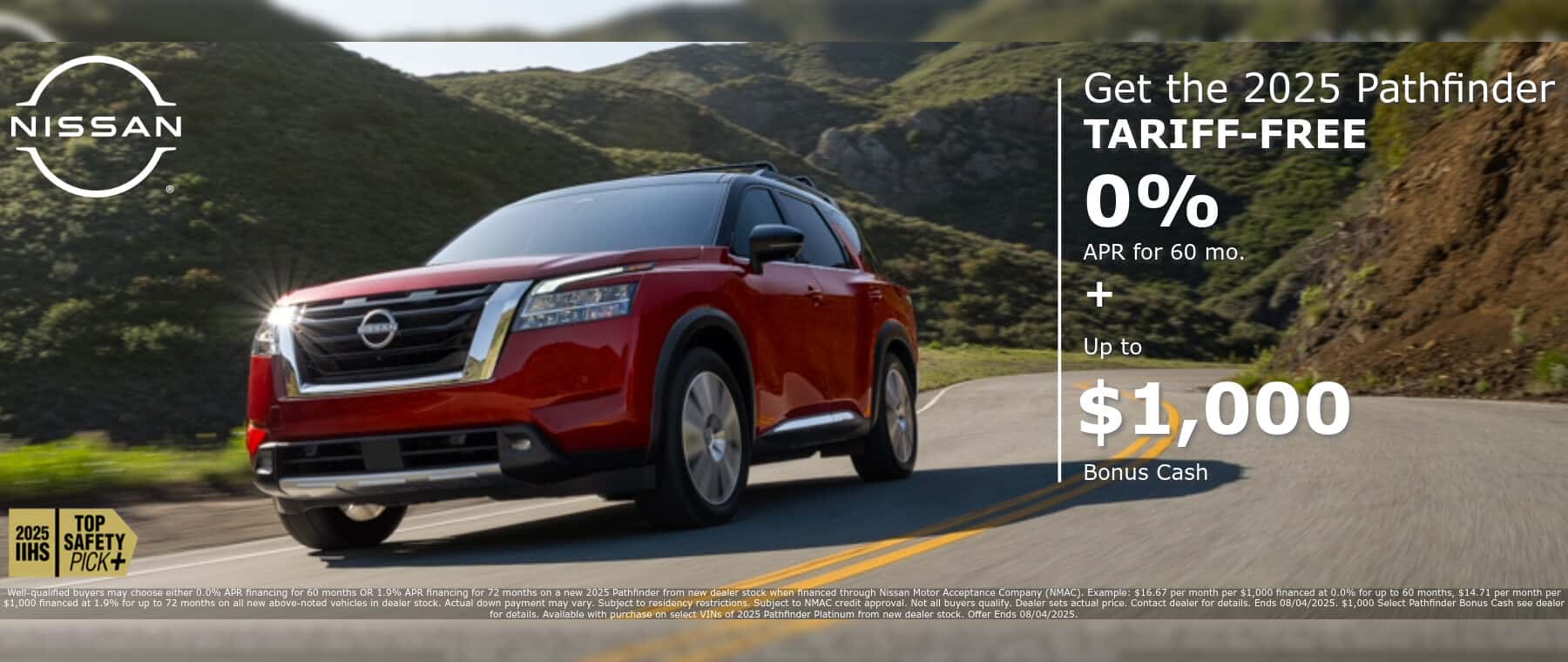 Best Finance Deal on a new Nissan Pathfinder near Lexington, Kentucky