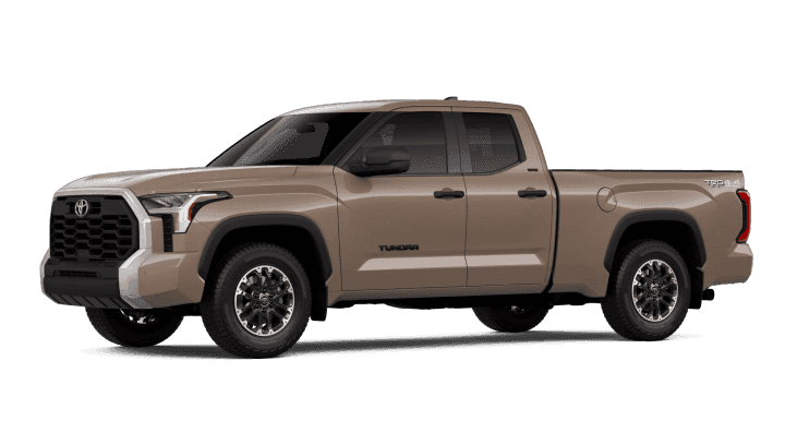 2026 Toyota Tundra SR5 in Mudbath in three quarter angle.