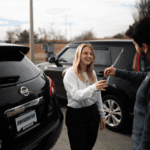 A new DriveWise customer getting their keys.
