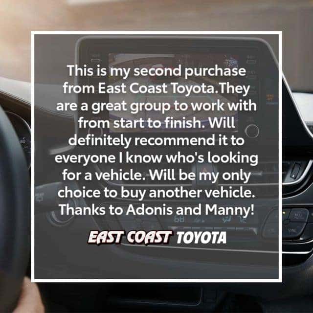 Thank you for this 5star review! We hope you love your Toyota.