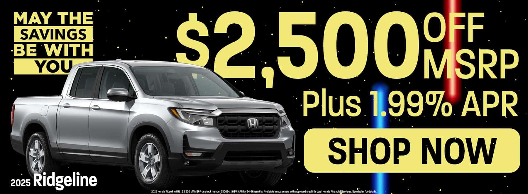 $2,500 Off MSRP on a 2025 Honda Ridgeline in Oklahoma City, OK