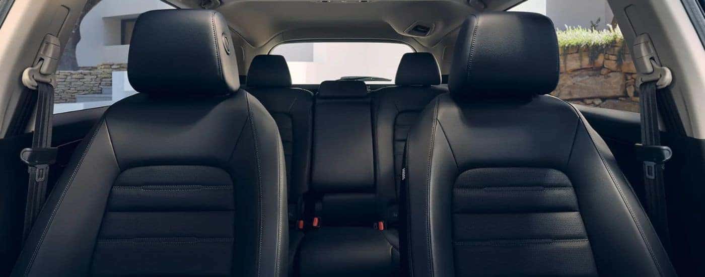 Black leather interior of a 2025 Honda CR-V Hybrid for sale in Oklahoma City