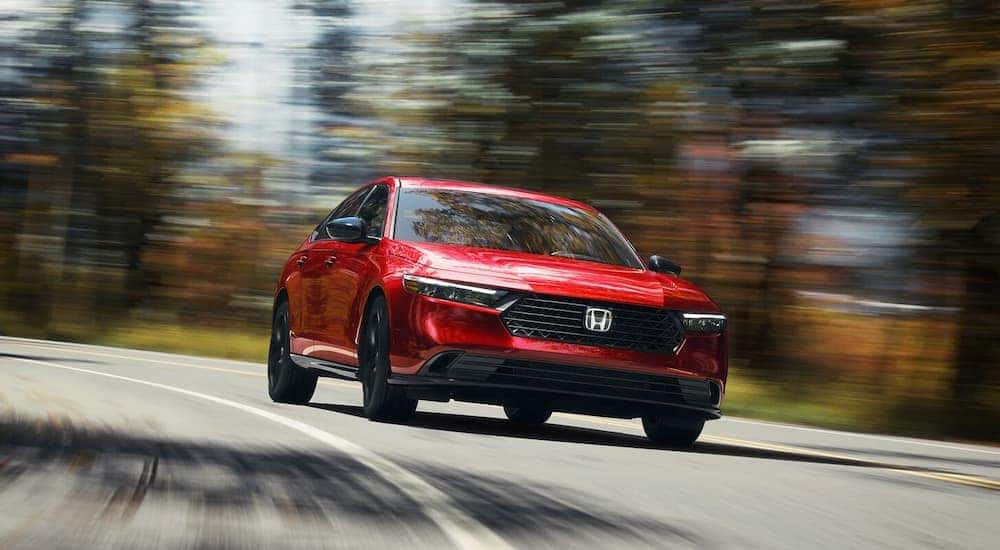 A red 2025 Honda Accord driving for sale in Oklahoma City