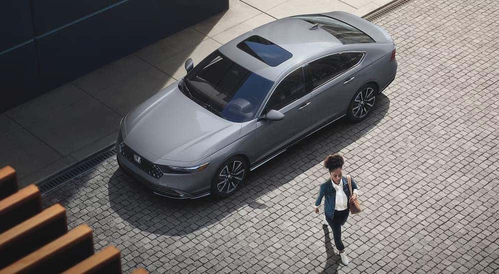 Aerial view of a gray 2025 Honda Accord.