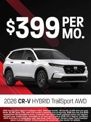 2026 Honda CR-V Hybrid Trailsport AWD available for $399 per month in Oklahoma City, OK