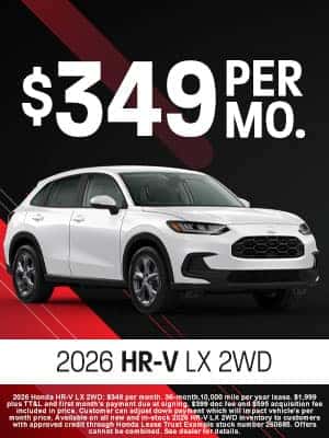 2026 Honda HR-V LX 2WD available for $349 per month in Oklahoma City, OK