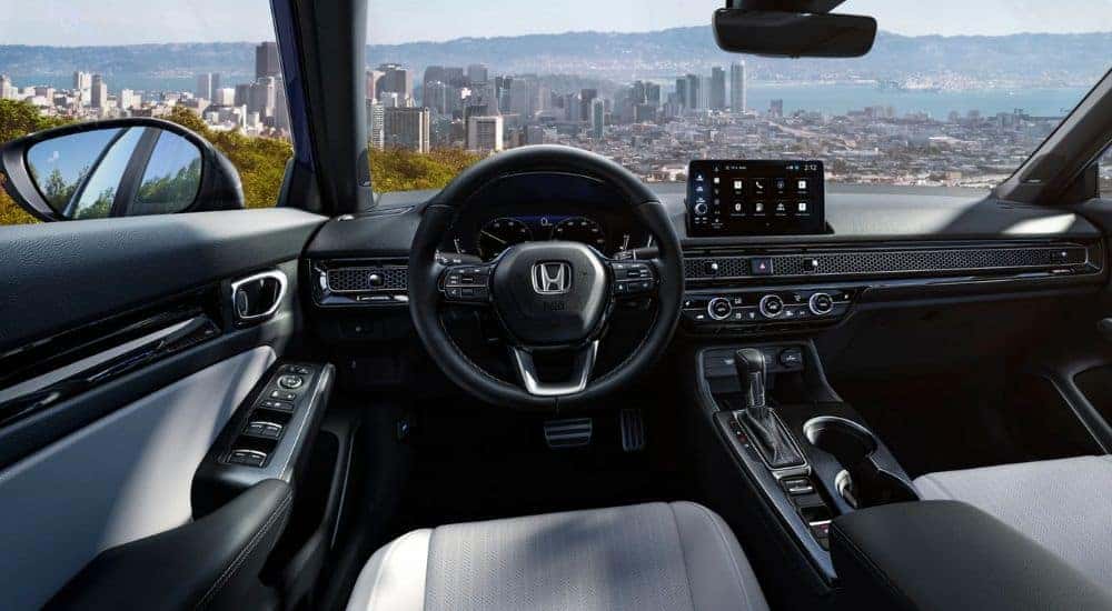 2026 Honda Civic black front interior.