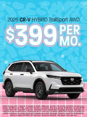 2026 Honda CR-V Hybrid Trailsport AWD available for $399 per month in Oklahoma City, OK