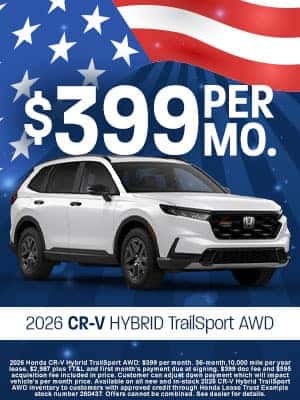2026 Honda CR-V Hybrid Trailsport AWD available for $399 per month in Oklahoma City, OK