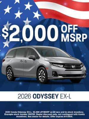 2026 Honda Odyssey available for $2,000 Off MSRP in Oklahoma City, OK