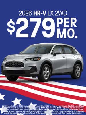 2026 Honda HR-V LX available for $279 per month in Oklahoma City, OK