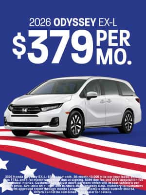 26 Honda Odyssey EX-L available for $379 per month in Oklahoma City, OK