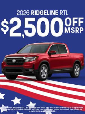 2026 Honda Ridgeline available for $2,500 Off MSRP in Oklahoma City, OK