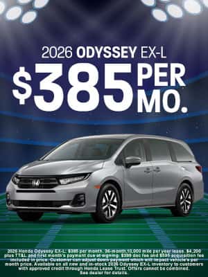 2026 Honda Odyssey EX-L available for $385 per month in Oklahoma City, OK