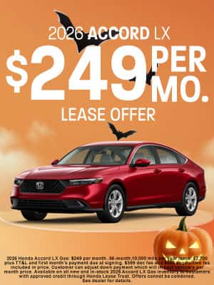 2026 Honda Accord LX available for $279 per month in Oklahoma City, OK